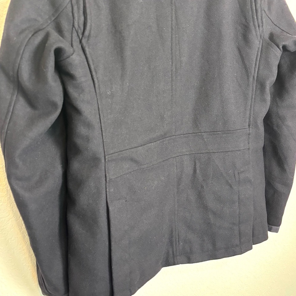 Barbour Barkston Deep Navy Wool Blend Men’s Jacket Small to Medium Heritage - Picture 4 of 16